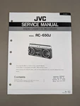 Jvc Model RC-650J Radio Cassette Recorder Service Manual D-1983. Fixed Price $54.95.
