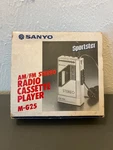 Vintage Sanyo Am/fm Radio Cassette Player M-G25 Sportster. Fixed Price $50.00.