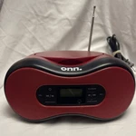 Onn. AARD100043854 Portable Bluetooth Cd Boombox With Digital Fm Radio, Red. Fixed Price $20.00.