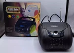 Lauson Cd Boombox Portable Audio System Fm Radio MP3 Aux Usb Party Lights. Fixed Price $24.99.