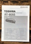 Toshiba RT-8055 Stereo Service Manual *original*. Fixed Price $19.97.