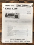 Sharp GF-500Z Radio Cassette Service Manual *original*. Fixed Price $24.97.