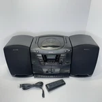 Sony Boombox Vintage Mega Bass Cd Dual Cassette Amfm CFD-ZW160 W/remote -tested-. Fixed Price $110.00.