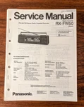 Panasonic RX-FW50 Radio Cassette Service Manual *original*. Fixed Price $24.97.
