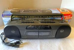 Lenoxx Sound Am/fm Stereo Dual Cassette Player/recorder BP-7455 90S Boombox Nib. Fixed Price $75.00.