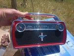 Ion Vintage Mustang Stereo Wireless Rechargeable Bluetooth Speaker Am Fm Radio. Fixed Price $120.00.