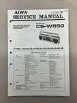 Aiwa CS-W550 Original Service Manual Free Shipping. Fixed Price $14.00.