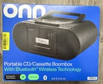 0NN Onn Portable Cd Cassette Boombox Bluetooth Fm Radio Bass Boost New. Fixed Price $59.00.