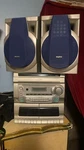 Sanyo AWM-660 3-DISC Cd Changer Cassette Am/fm Stereo System Silver Blue. Fixed Price $159.95.