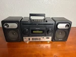 Sony CFS-1030 Radio Cassette-corder Boombox Detachable Speakers Vintage Black. Fixed Price $32.50.