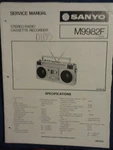 Sanyo M9982F Cassette Recorder Original Service Repair Manual. Fixed Price $13.55.