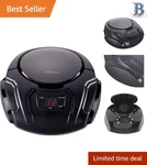Kid-friendly Elite Portable Boombox Dancing Fun With Am/fm Radio & Cd Playback. Fixed Price $46.74.