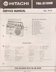 Hitachi Model TRK-5110HR Service Manual Original. Fixed Price $20.00.