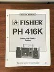Fisher Ph 416 Cassette Recorder Service Manual *original*. Fixed Price $24.98.
