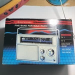 Americana Five Band Portable Radio Tv 1-2 / Fm Weather. Fixed Price $59.99.