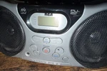 Rca RCD159B Portable Player Boombox MP3 Am/fm Radio Twin Bass Forparts/ Works. Fixed Price $15.00.