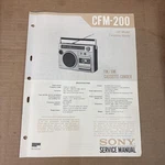 Sony CFM-200 Radio Cassette Original Service Manual. Fixed Price $12.71.