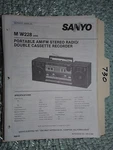 Sanyo M-W228 MW228 Service Manual Original Repair Book Stereo Boombox Radio. Fixed Price $25.00.