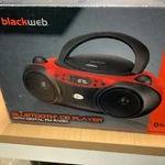 Blackweb BWA17AA003RS Mini Boombox Cd-bluetooth-radio-aux+cord-red-tested,. Fixed Price $19.24.