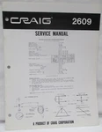 Craig 2609 Service Manual Portable Am Fm Stereo Cassette Radio Recorder Specs. Fixed Price $14.95.