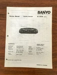 Sanyo W748 Boombox / Radio Cassette Service Manual *original*. Fixed Price $17.98.