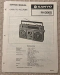 MAR/81 Sanyo M- 9965 Cassette Recorder Service Manual. Fixed Price $20.00.