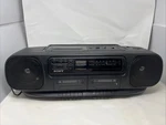 Big Sony Bass Boost CFD-100 Cd Radio Cassette Player Boombox Vintage Parts Only. Fixed Price $34.99.