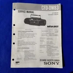 Sony CFD-DW83 Service Manual Original Paper Oem Repair Guide Usa. Fixed Price $19.96.