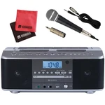 Toshiba Aurex Cd Radio Cassette Recorder Silver With Microphone 4 Piece. Fixed Price $338.16.