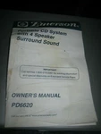 Emerson PD6620 Portable Cd System Owners Manual. Fixed Price $7.41.