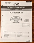 Jvc RC-QS10 Bk Cd Portable Stereo Service Manual *original*. Fixed Price $14.97.