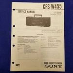 Sony CFS-W455 Service Manual Original Paper Oem Repair Guide Usa. Fixed Price $37.44.