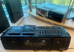Hitachi TRK-3D80W Am/fm Cassette Boombox Radio Surround Woofer *partial Work. Fixed Price $35.00.