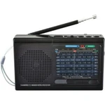 Supersonic 9-BAND Rechargeable Bluetooth Am/fm Radio (black) With Usb/sd MP3. Fixed Price $16.99.