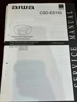 Aiwa CSD-ES155 CSDES155 Repair Service Manual From The Usa **original**. Fixed Price $21.99.