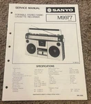 1978 Sanyo M9977 Cassette Recorder Service Manual, Boombox. Fixed Price $20.00.