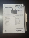 Sony CFM-A50 Service Manual Original Repair Book Radio Cassette Corder. Fixed Price $49.99.