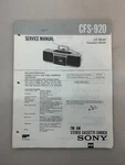 Sony CFS-920 Original Service Manual Free Shipping. Fixed Price $14.00.