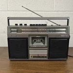 General Electric Boombox 3-5253A Am/fm Stereo Radio Silver Read! No Cassette!. Fixed Price $34.95.