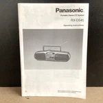 Panasonic Portable Stereo Cd System RX-DS45 Operation Instructions. Fixed Price $19.99.
