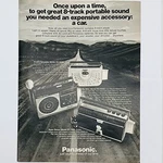 Vintage 1970'S Panasonic 8 Track Boombox Portable Stereo Blaster Print Ad. Fixed Price $6.97.