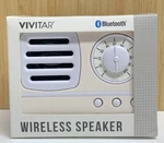 Vivitar Wireless Speaker Target Bullseye Retro Bluetooth Rechargeable Cream. Fixed Price $7.45.