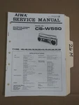 Aiwa Service Manual Original Repair Book Stereo Boombox Radio CS-W550. Fixed Price $19.98.