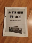 Fisher Ph 402 Boombox Stereo Service Manual Repair. Fixed Price $19.99.