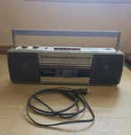 Sony Am Fm Stereo Cassette CFS-210 Sound Rider Boombox Blue Working With Cord. Fixed Price $59.99.