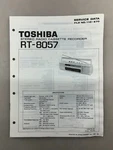 Toshiba RT-8057 Original Service Manual Free Shipping. Fixed Price $14.00.