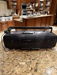 Sony CFS-320 Boombox Mega Bass Auto Reverse Cassette Am/fm Radio Black. Fixed Price $195.00.