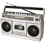 Retro Classic 80S Style Portable Boombox With Cassette Player Recorder, Am/fm.... Fixed Price $76.57.