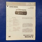 Sony CFS-212 Service Manual Original Paper Oem Repair Guide Usa. Fixed Price $19.96.