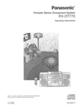 Panasonic RX-DT770 Portable Stereo Owners Instruction Manual. Fixed Price $22.24.